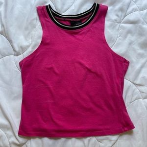 Pink crop tank top